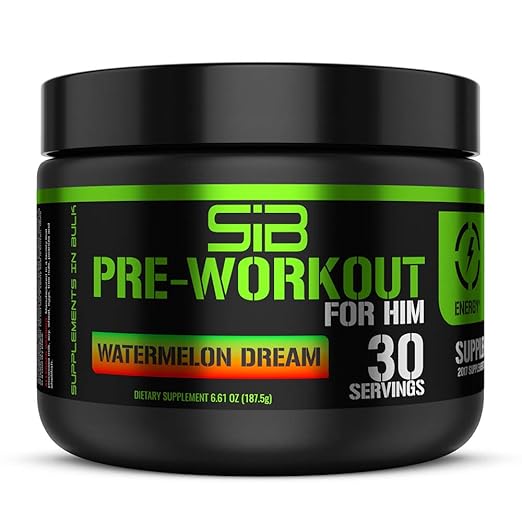 SIB Pre Workout Powder for Men, Nitric Oxide Pre Workout to Boost