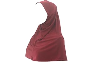 Modest Beauty One-Piece Muslim Scarf Hijab Islamic Arab Head Wrap Solid Color for Women