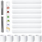 Huquary 100 Pieces Slap Bracelets White Blank DIY Slap Bands Snap Bracelets Wristband Bulk for Birthday DIY Play Activity Painting Craft Projects, Vinyl Wrapping