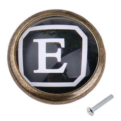 ShoppingLane Vintage Cabinet Door Drawer Bin Dresser Handle Pull Knob Hardware Letter E