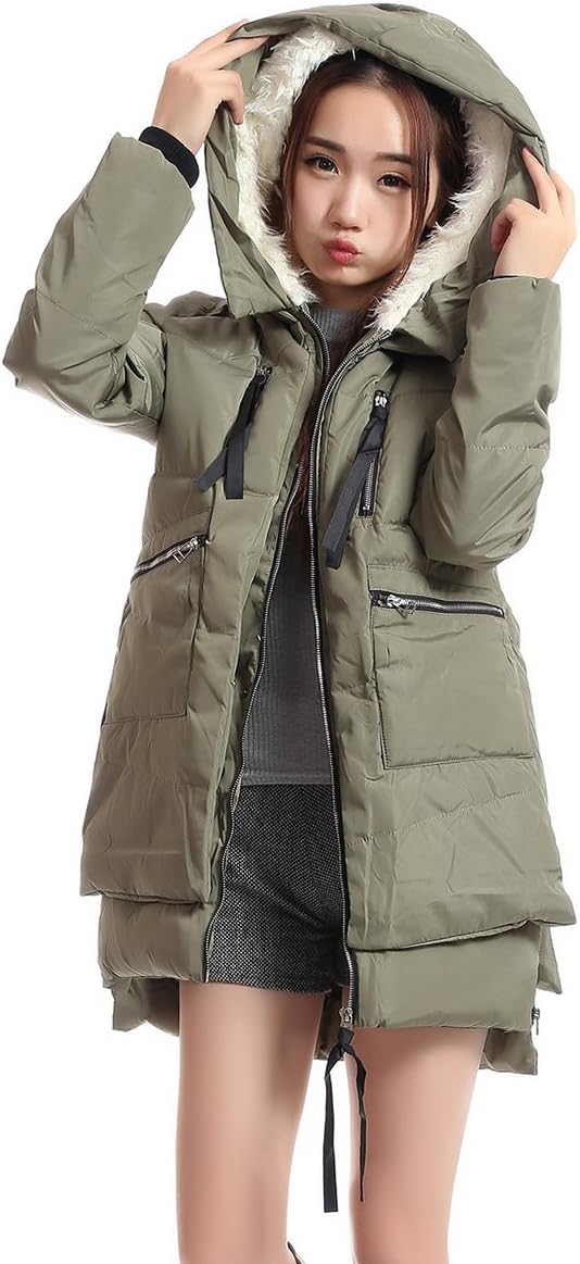 Osexily Women's Long Military Styles Thickened Down Coat