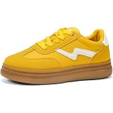 TIMEJOY Women's Platform Fashion Sneakers Vintage Chunky Casual Tennis Shoes Low Top Gum Sole for Everyday Walking