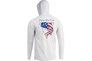 Palmyth Fishing Hoodie for Men Long Sleeve Sun Protection UV UPF 50+ Shirts…