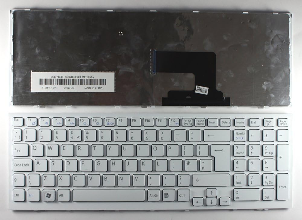 Sony Vaio Vpceh2n1e W White Frame White Uk Layout Replacement Laptop Keyboard Amazon Co Uk Computers Accessories