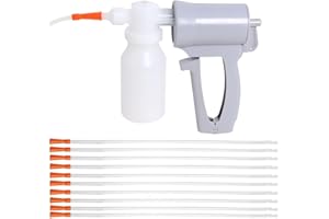 HAQQI Handheld Manual Suction Pump Portable Hand Help Suction Pump with 10 Soft Tubes