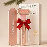 Red Light Therapy Wand for Face – 4-in-1 Device with Travel Case - Adjustable Head - Red & Blue LED - Soothing Massage - Portable Skin Care Tool for Anti-Aging, Glow & Firmness