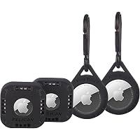 Pelican - Protector - Clip Ring and Sticker Mount for Apple AirTags - 2 Clip Rings with Carabiner and 2 Sticker Mounts…