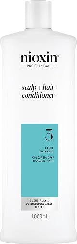 Nioxin System 3 Scalp + Hair Conditioner 1L for Dry Coloured Hair Thickening view 1