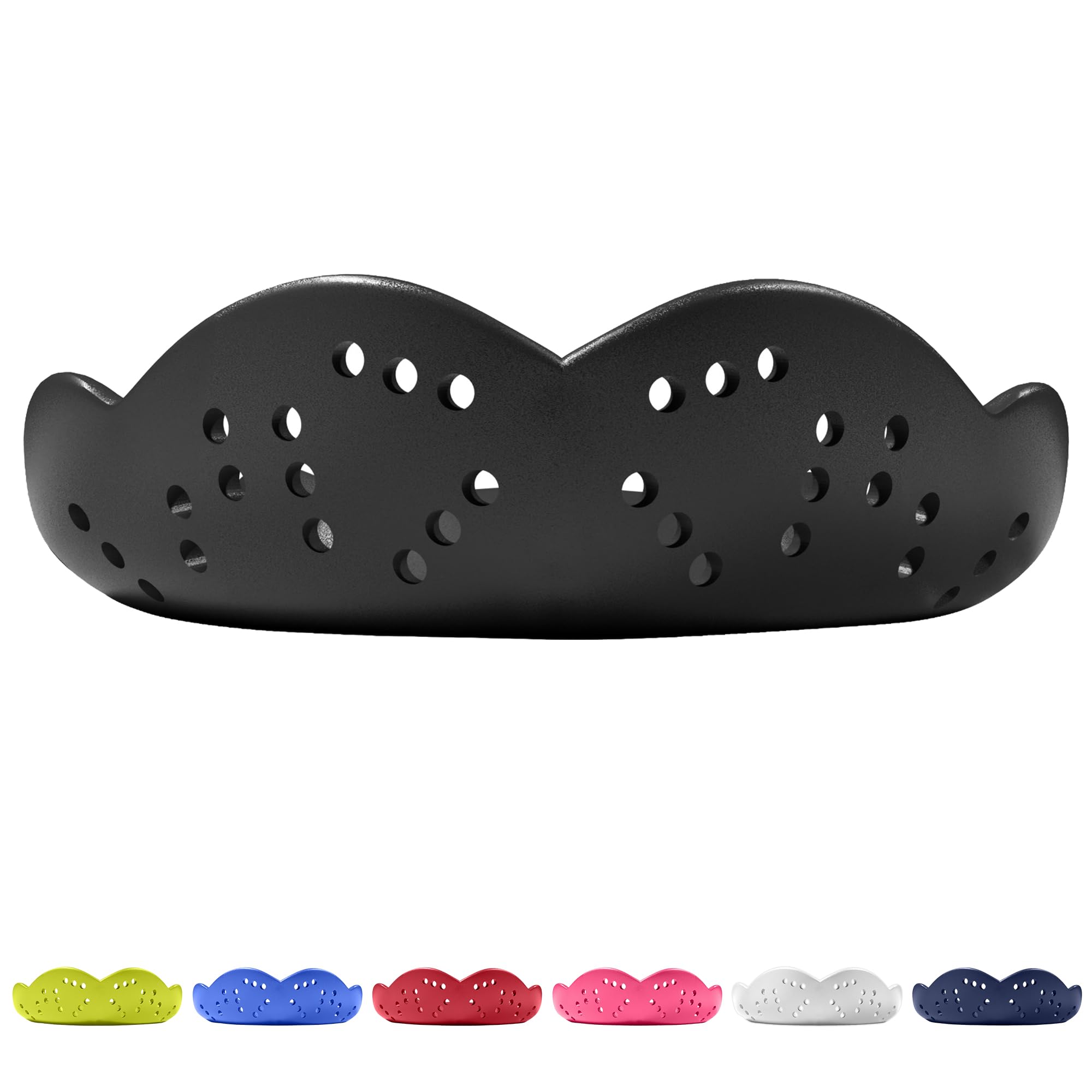 SISU Max Mouthguard - Charcoal Black 2.4mm Thick - Custom Fit Adult Gum Shield Rugby, Boxing, MMA & Hockey - Maximum Protection & Remouldable Up to 20 Times, Braces Gum Shield Kids Mouth Guard