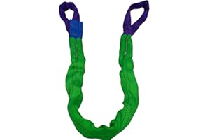 YUZENET 2" x 5' Lifting Slings Straps Polyester Heavy Duty Web Slings 4400 Lbs Vertical, 3520 Lbs Choker, 8800 Lbs Basket (Green/Purple)