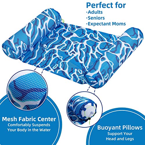 4in1 Hammock Inflatable Pool Float with Bonus Air Pump, Premium