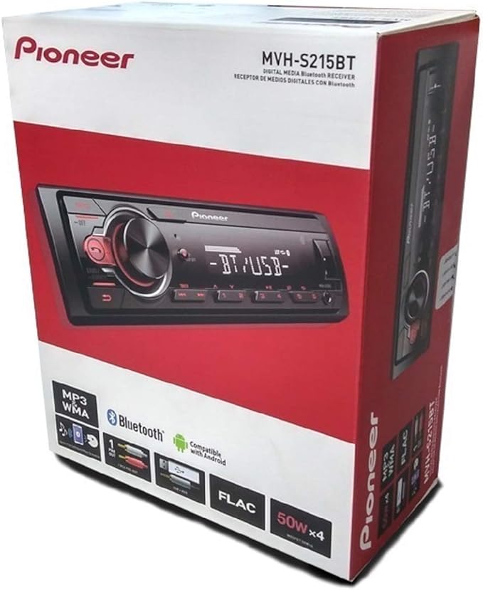 Pioneer Mvh S215bt Stereo Single Din Bluetooth In Dash Usb Mp3 Auxiliary Am Fm Android Smartphone Compatible Digital Media Car Stereo Receiver With