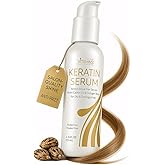 VITAMINS hair cosmetics Keratin Hair Serum Oil for Frizzy, Dry, Damaged Hair - Anti-Frizz Shine Gloss Treatment, Heat Protectant with Biotin, Castor Oil and Collagen - 4.25 fl oz