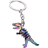 kapitomanio Creative Skull Dino Keychain for Men Boyfriend Husband Funny Gifts, Personalized Dinosaur Keychains for Him Boys Backpack Charms