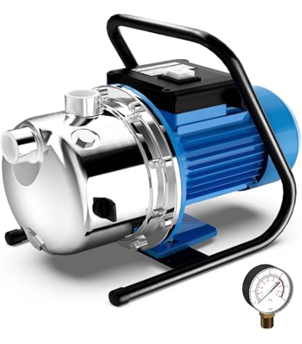 VEVOR Stainless Steel Shallow Well Jet Pump, for Agricultural Garden Irrigation System High-Rise Water Supply Shower Booster. - Bed Bath & Beyond - 40877404