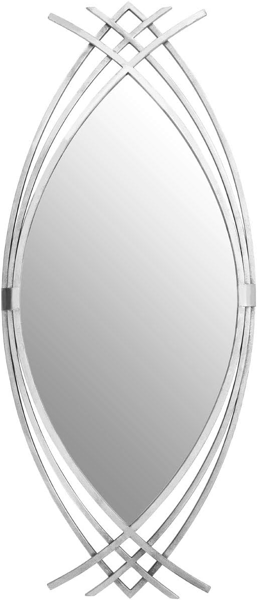 Premier Farran Oval Wall Mirror, Silver Finish