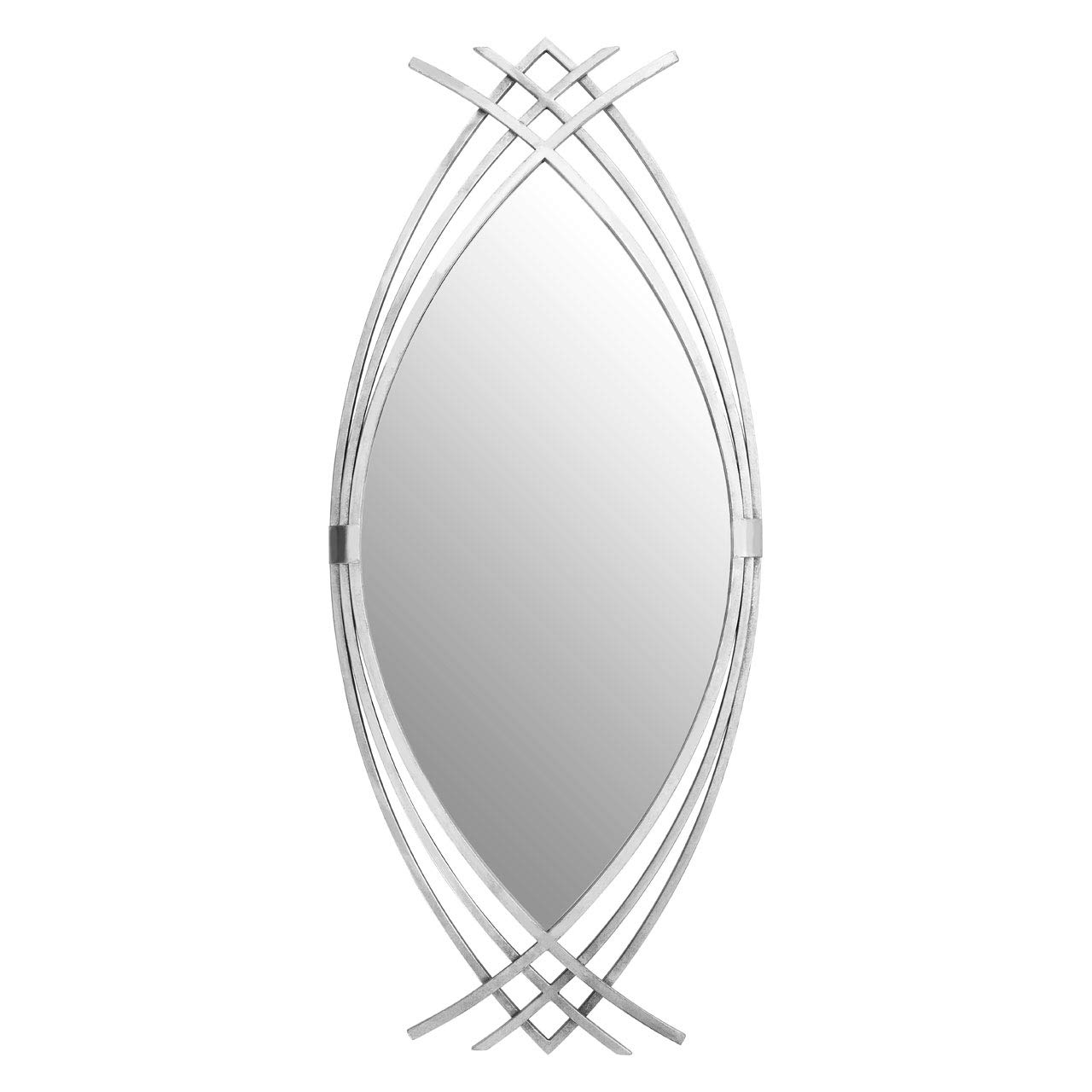 Premier Farran Oval Wall Mirror, Silver Finish