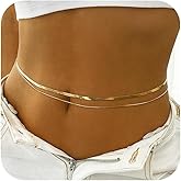 Longita Gold Waist Chain for Women Gold Belly Chain for Women Body Chains Stomach Chains Stacked Belly Waist Jewelry Sexy