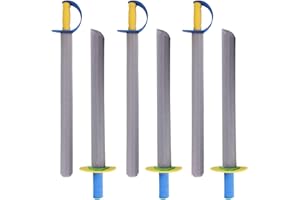 6Pcs Foam Sword for Kids 21" EVA Foam Knives Toy Sword 2 Styles Safe Soft for Boys Girls, Randomly Colored Handle, Swords