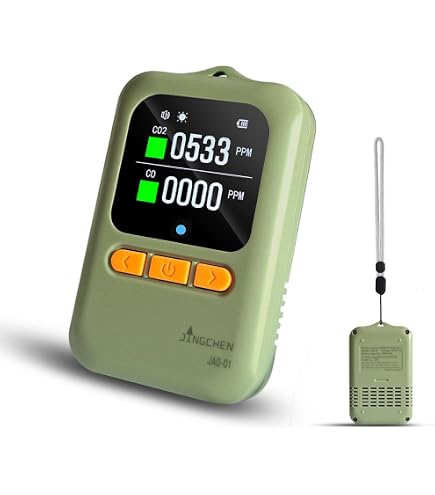 Handheld O2 Monitor Carbon Monoxide Detector 6-in-1 Portable Oxygen Detector O2 Monitor ...