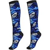 Bshuey Compression Socks For Women & Men Circulation 15-20 Mmhg Knee High Best Support For Travel Running Athletic
