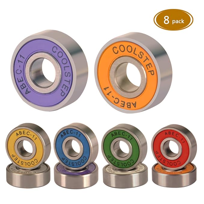 Mebios Skateboard Lager, ABEC 9 ABEC 11 608 Rollenlager Langscheibenlager High Speed wasserdicht für Treten Roller und Inline