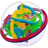 3D Maze Ball, 4.7'' Interactive Labyrinth Puzzle Game with 100 Obstacles | Brain Teaser Game, Educational Toy, Interactive Maze Sphere Game