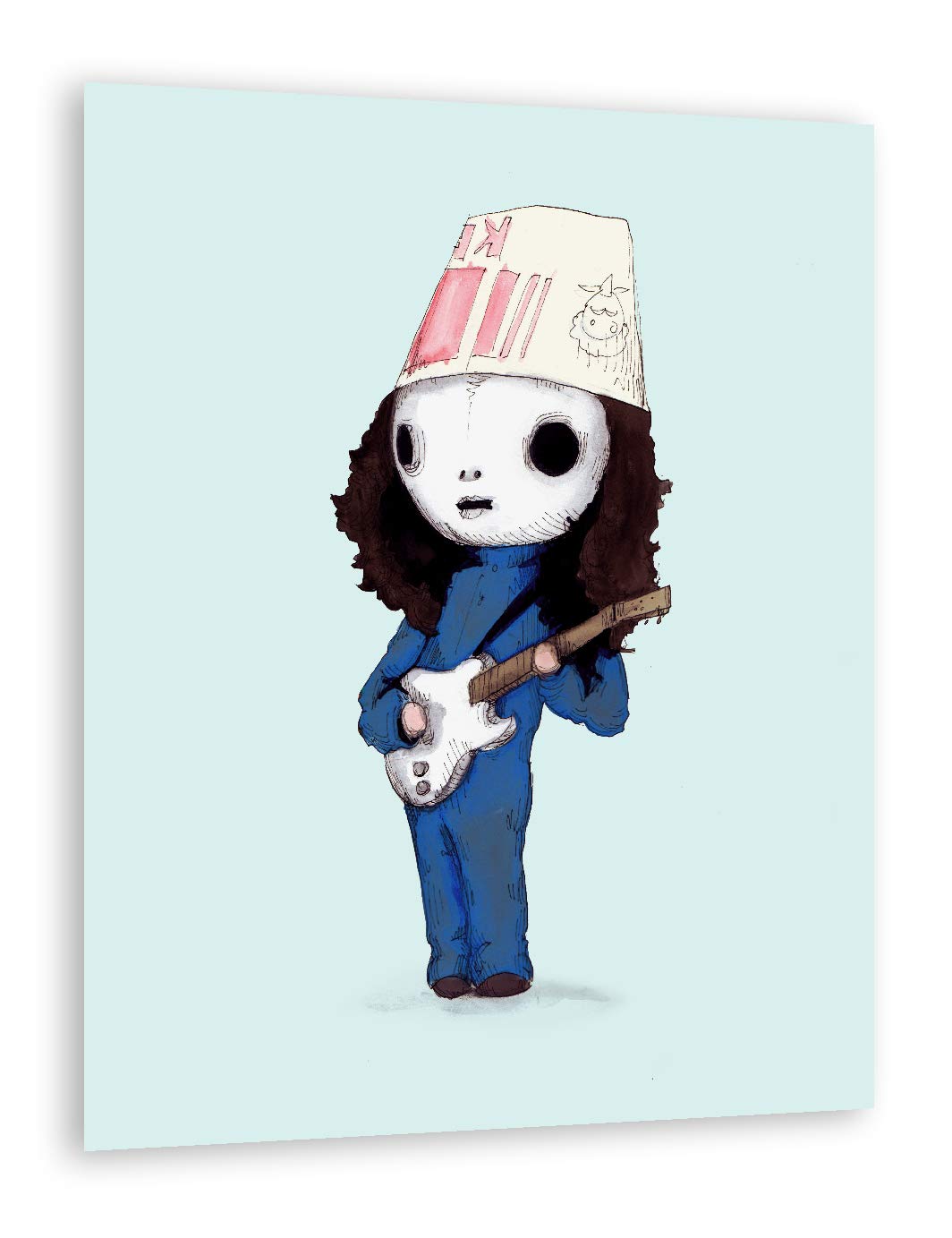 Buckethead Fine Art Print Handmade