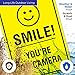 Smile You're on Camera Sign, Video Surveillance Sign, 10x14 Heavy Aluminum, Smile Sign, UV Protected, Long Lasting Weather/Fade Resistant, Easy Mounting, Indoor/Outdoor Use, Made in USA