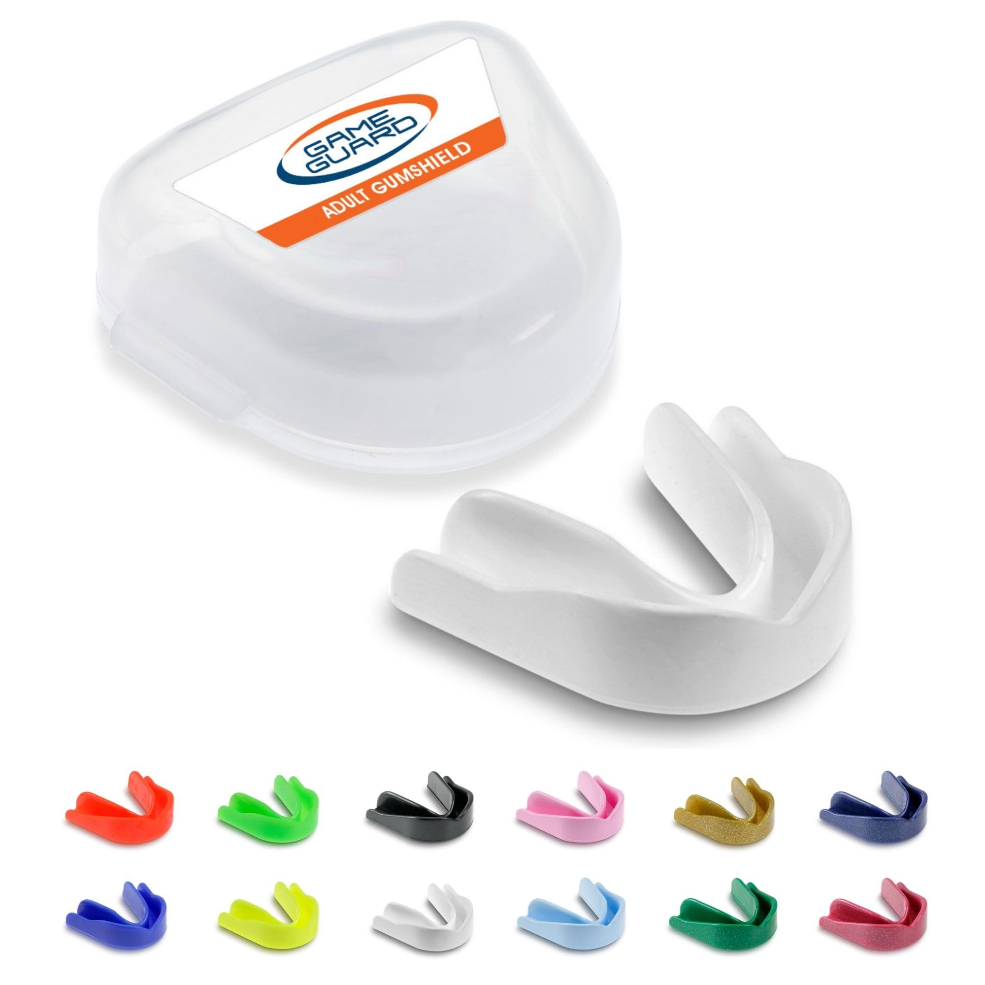 GAME GUARD 10-Pack Sports Mouthguards – Easy Fit Boil & Bite Gum Shields for Adults & Teens (Age 13+) – Mouth Guards for Rugby, Hockey, GAA – Ideal for Schools and Clubs (White) — image 1