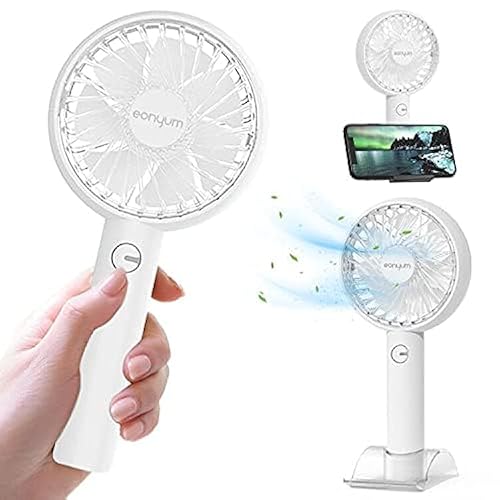 EONYUM Mini Handheld Portable Fan, USB Fan Rechargeable, Adjustable wind direction,Desk Table Fan Cooling Electric Fan 4 Speeds for Home Travel Office Sport