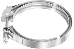 uxcell 5" V Band Clamp 304 Stainless Steel for Exhaust Systems Downpipe Exchange Exhaust Accessories, Adjustment Range 127mm 