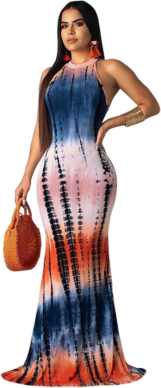 tie dye evening gown