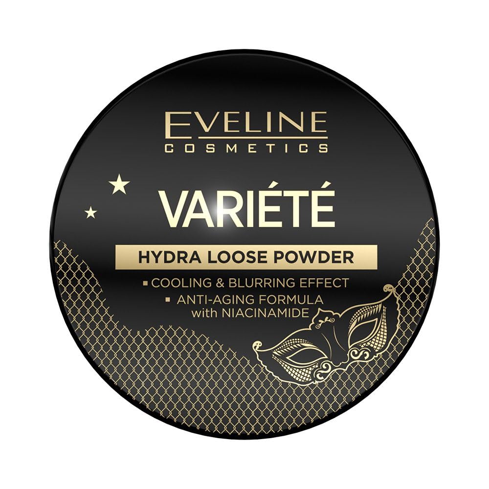 Eveline Cosmetics Variété Cooling Effect Loose Powder - Refreshing and Hydrating Blurring Effect Anti-Aging with Niacinamide