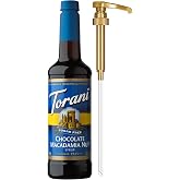 Torani Sugar Free Coffee Syrup, Chocolate Macadamia Nut Flavored Syrup for Drinks, Zero Calorie, Pump Included, 25.4 Fl Oz