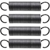 Pastlla 4Pcs Heavy Duty Extension Spring, Spring Steel Hook | Construction Extended Tension Springs for Machinery Repair Construction Industrial -Wire Diameter 0.1", OD 0.79", Length 3.9"