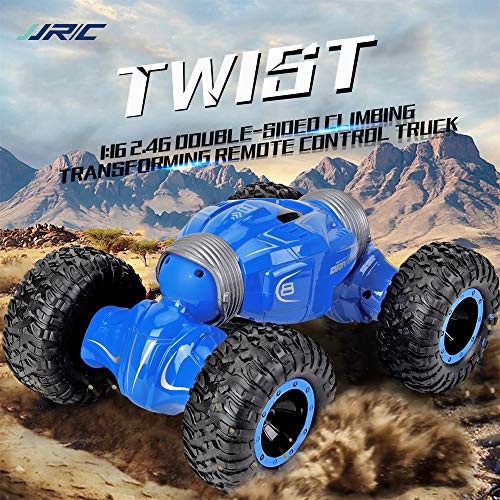 RC Car,Remote Control Car,Stunt Car Toy,JJR/C Q70 2.4GHz 4WD Twist- Off Road Monster Truck Desert Truck RC Car Deformation for All Adults and Kids (Blue)