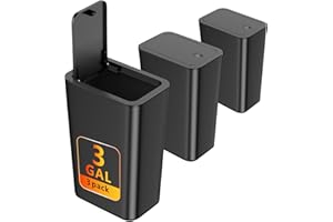 N. NETDOT 3 Pack Small Trash Can with lid, 3 Gallon Bathroom Trash Can,Garbage Can Slim Trash Bin Waste Basket for Bathroom,K