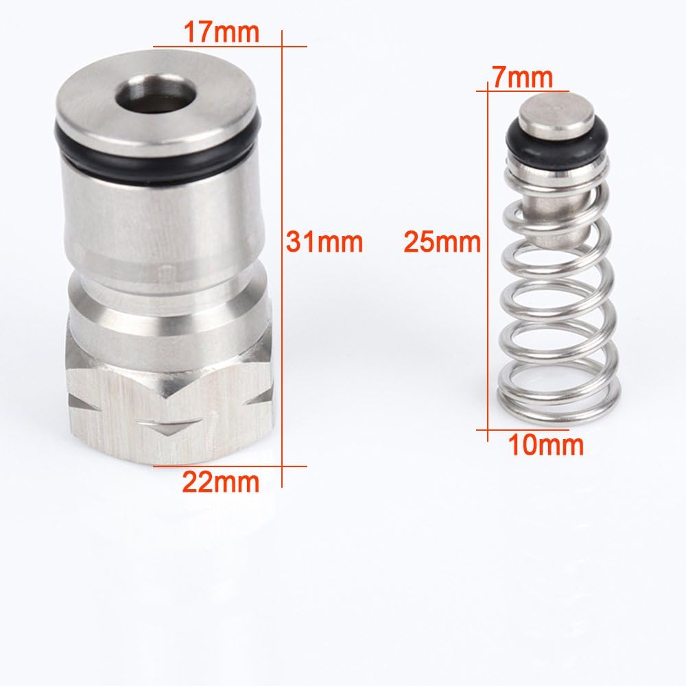 MRbrew Cornelius Type Ball Lock Keg Posts, Stainless Steel Poppets and Springs, Poppet Female Thread Gas + Liquid 19/32-18 Thread (Post & Poppet): Kitchen & Dining