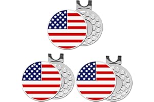 FINGER TEN Golf Ball Marker with Hat Clip Markers Assorted Patterns Value Gift Set Mark Golf Divot Tool Accessories for Men Women Kids