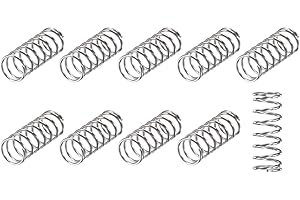 METALLIXITY Compression Springs (0.8x8mm OD,20mm Free Length) 20Pcs, 304 Stainless Steel Extension Spring - for Shop Home Repairs, DIY Projects, Silver Tone