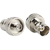 DHT Electronics 2 unids SMA hembra a BNC hembra Convertir adaptador para radio bidireccional BaoFeng UV-5R FD-880