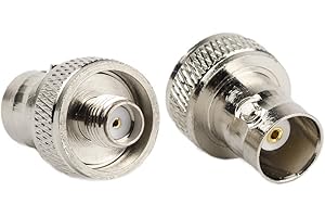 DHT Electronics 2pcs SMA Female to BNC Female Convert Adapter for Two Way Radio BaoFeng UV-5R FD-880