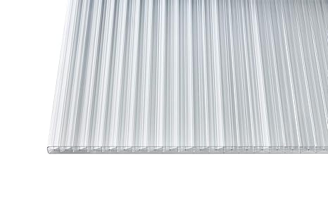 Polycarbonat Stegplatten Hohlkammerplatten X-Struktur klar light 16 mm (5000 x 980 x 16 mm)