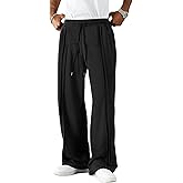 ZAFUL Mens Wide Leg Sweatpants Casual Straight Baggy Drawstring Loose Fit Sweats Basic Workout Track Pants with Pockets