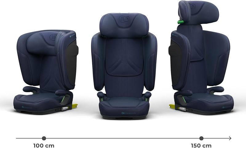 UNITY 2 i-Size, Cadeira auto dobrável 100–150 cm, De aproximadamente 3,5 a 12 anos, Apoio de cabeça ajustável, Estofado com sistema AIR FLOW, Ajuste de encosto em 5 posições, Azul