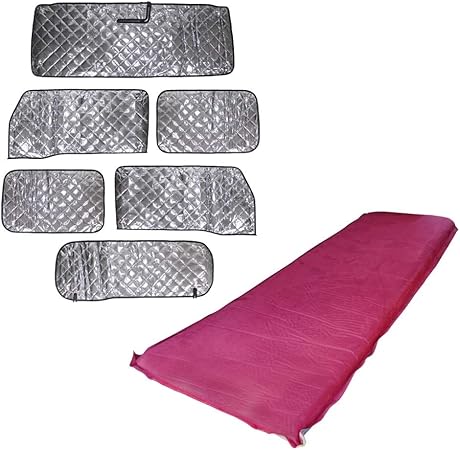 Amazon Carkleid 新型ジムニー ジムニーシエラ Jb64w Jb74w 車中泊グッズ2点セット サンシェード エアーマットセット ブルー ウインカー 車 バイク