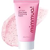 mimmua! VERY BERRY Pore Deep Cleansing Foam | Berry Complex+ Fermented Ingredients for Moisture & Healthy Glow | Gentle Exfoliating Face Scrub for Bumpy Skin | Pore Cleanser | 100g/ 3.52 FL OZ