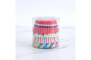 100 Pack Baking Cups Colorful Small Cake Mold Assorted Cake Wrappers for Birthday Party Family Gatherings, 7x5x3CM