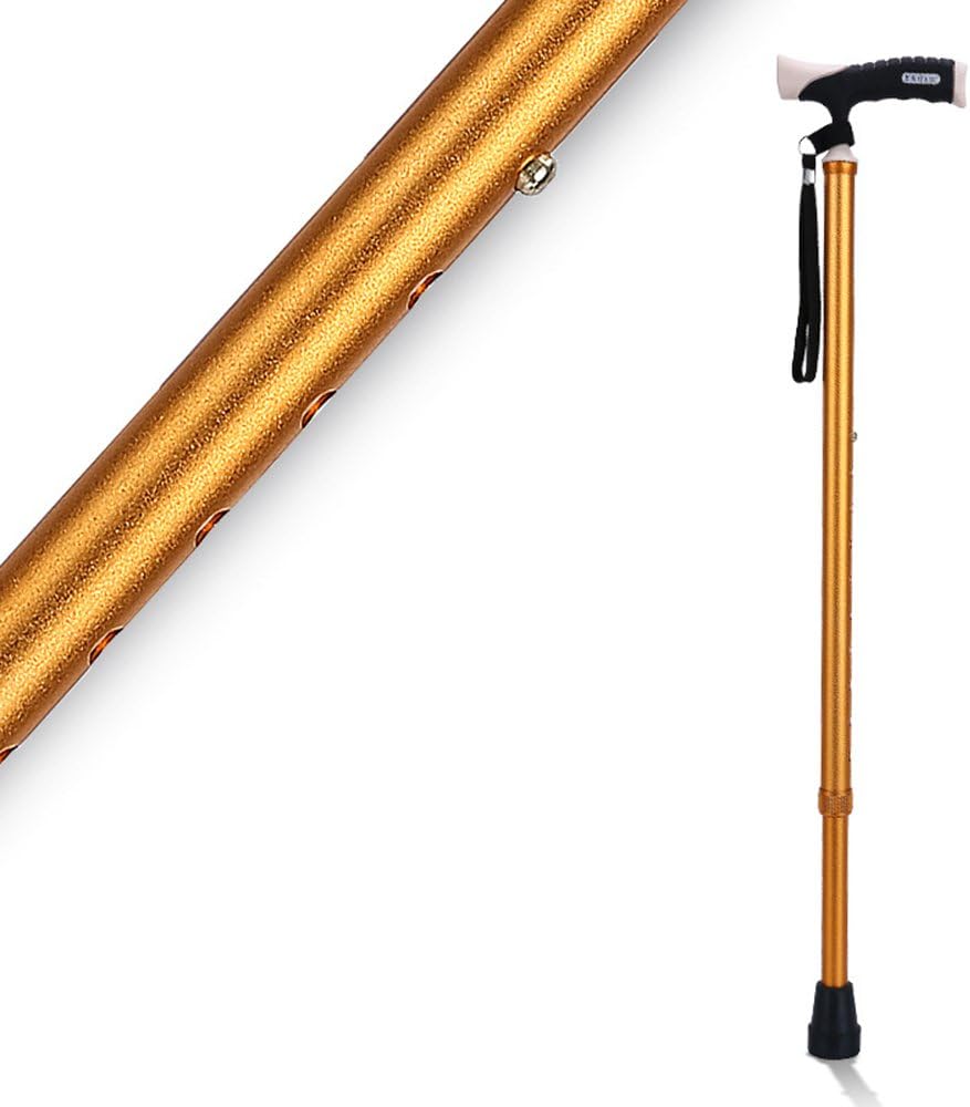HXZXH Canes Adjustable Quad Canes for Men and Women Lightweight Walking Canes Stable Walking Stick Versatile Hand Crutch with T Handle Crutches Fashionable Yellow